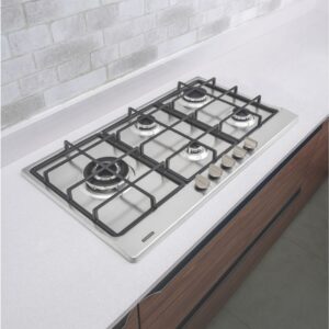 1 Cooktop Tramontina Penta Plus Aço Inox com Tempres em Ferro, 5GX TRI SS 90- 94752104