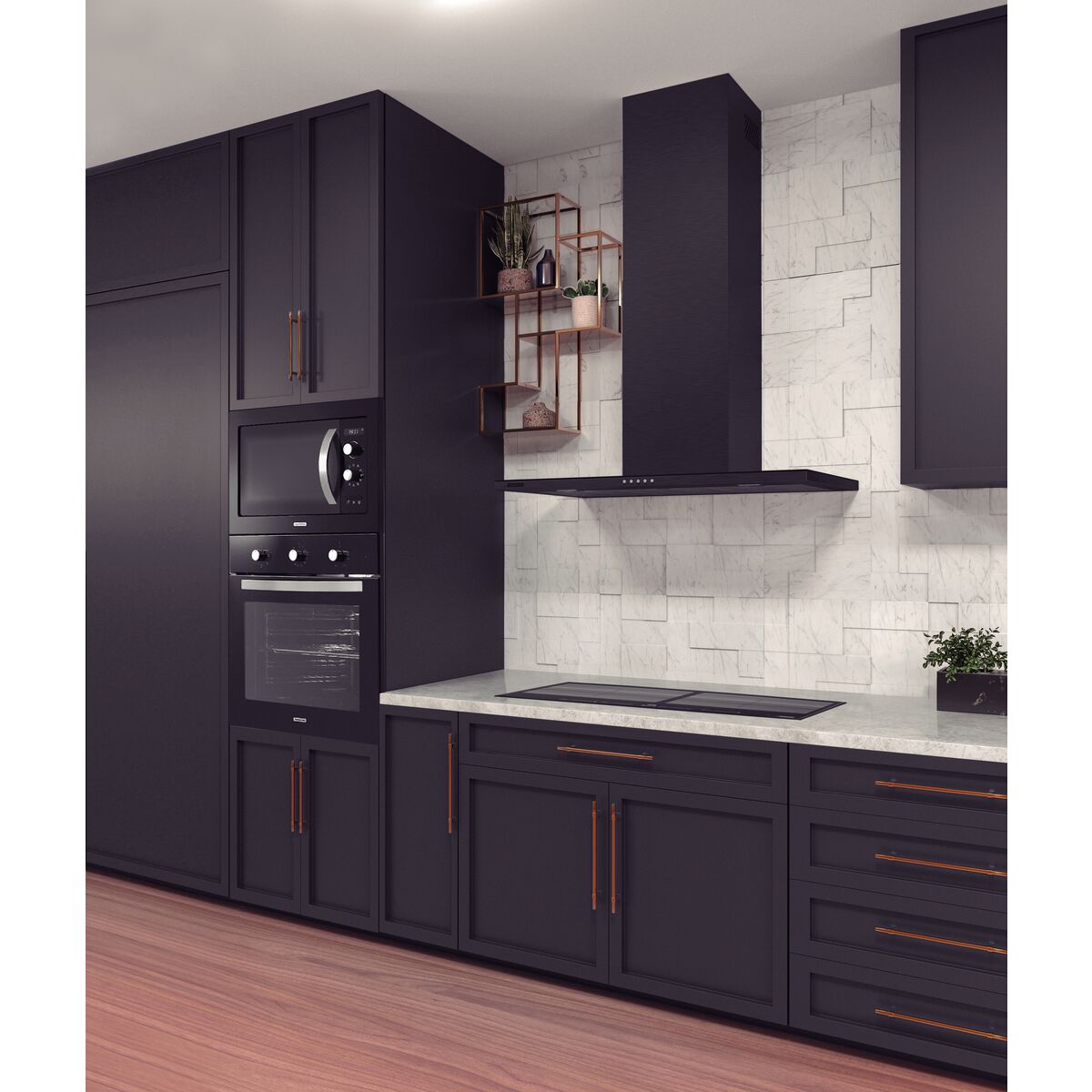 Coifa de parede Slim Wall 90 Black Steel - Imagem 2